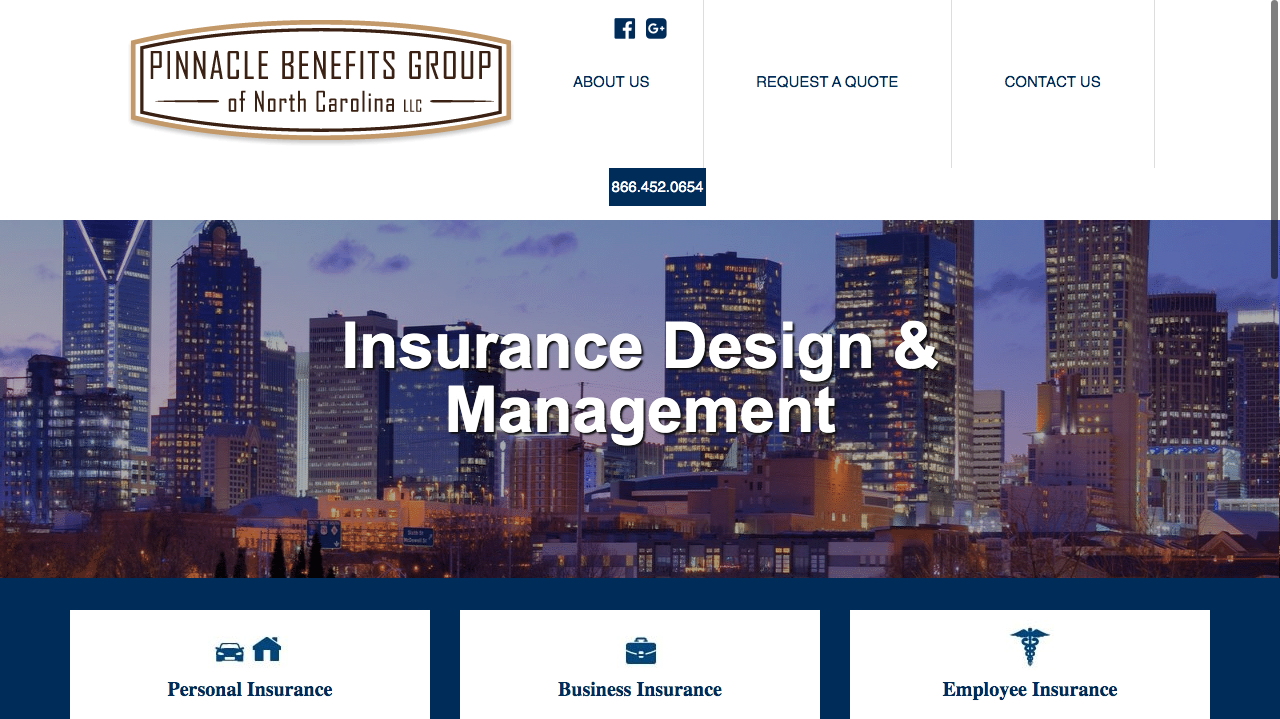 Pinnacle Benefits Group - Insurance Website Design