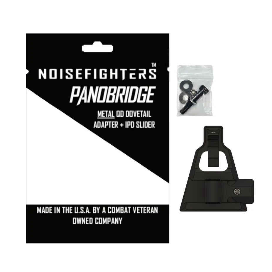 Noisefighters Metal QD Adapter for mounting RH25, StingIR, and NOX-18 to Panobridge M1/M0/M7