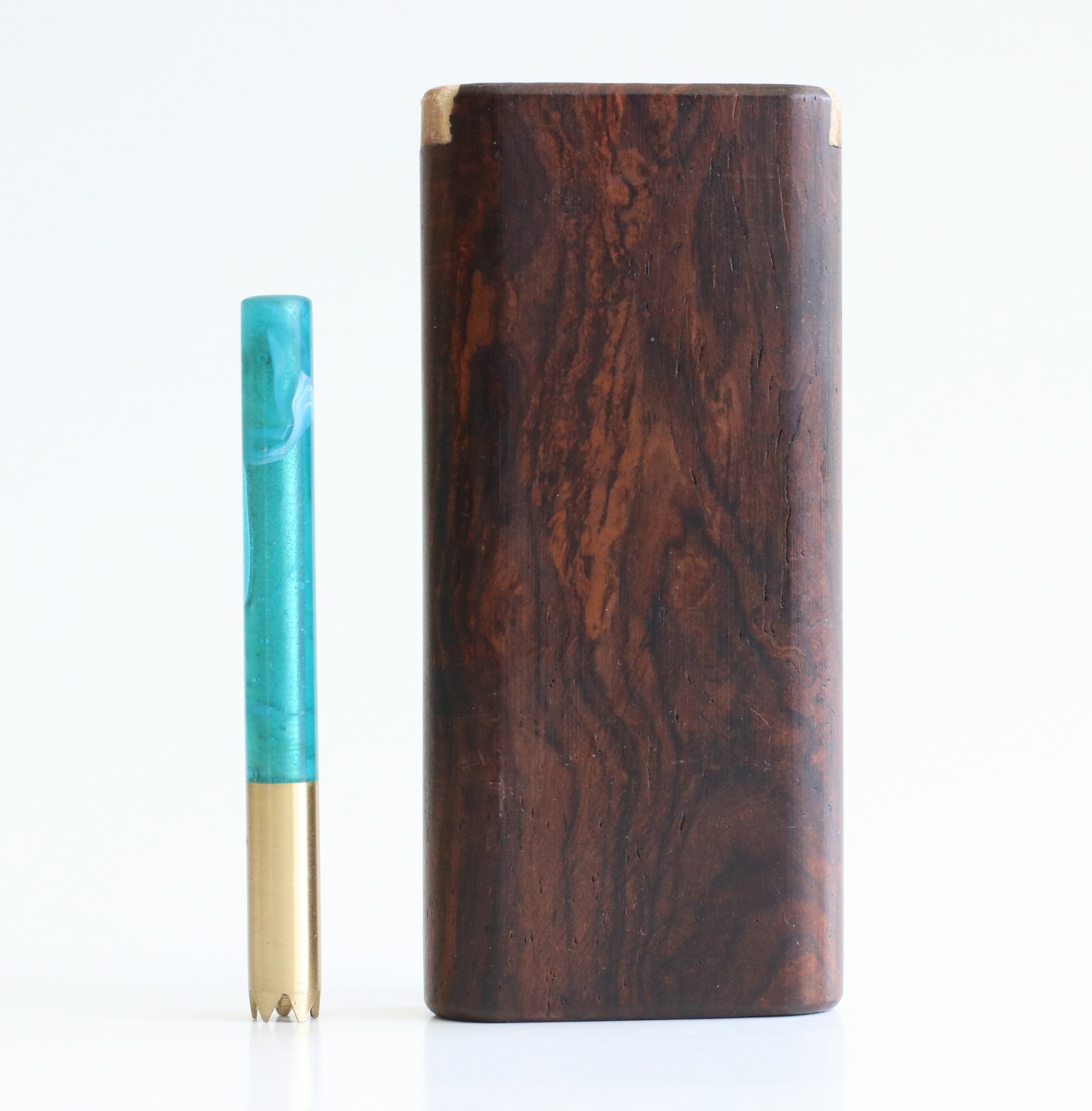 Best Dugout, Best Stash Box, brass pipe, cocobolo dugout, Cocobolo Stash Box, Dugout One Hitter, DugoutKing, dugouts, Glass pipe, Marijuana, One Hitter, One Hitter Pipes, pocket stash for weed, weed pipe, weed stash, Wood Dugout, Wood Dugouts