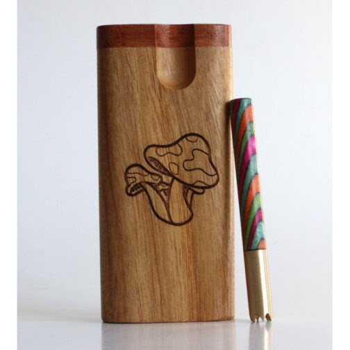 Best Dugout, Brass One Hitter, brass pipe, Cannabis, Dugout One Hitter, DugoutKing, dugouts, mushroom dugout, mushroom etching, mushroom painting, One Hitter Pipes