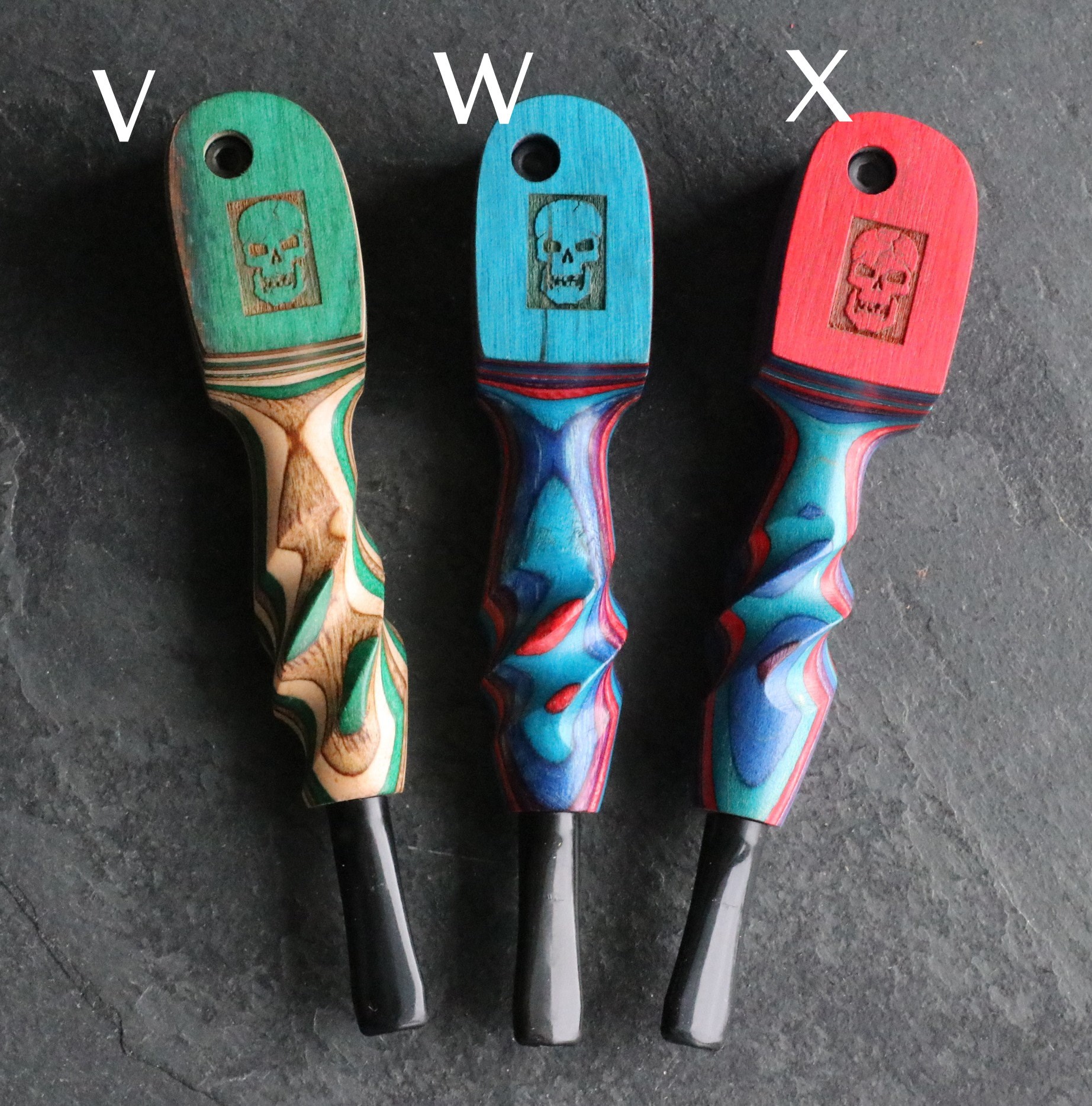 4.5" Swivel Lid Concert Pipe- LAS44-Handcrafted Wood Pipe with stem - Rainbow Swivel Lid Pipes