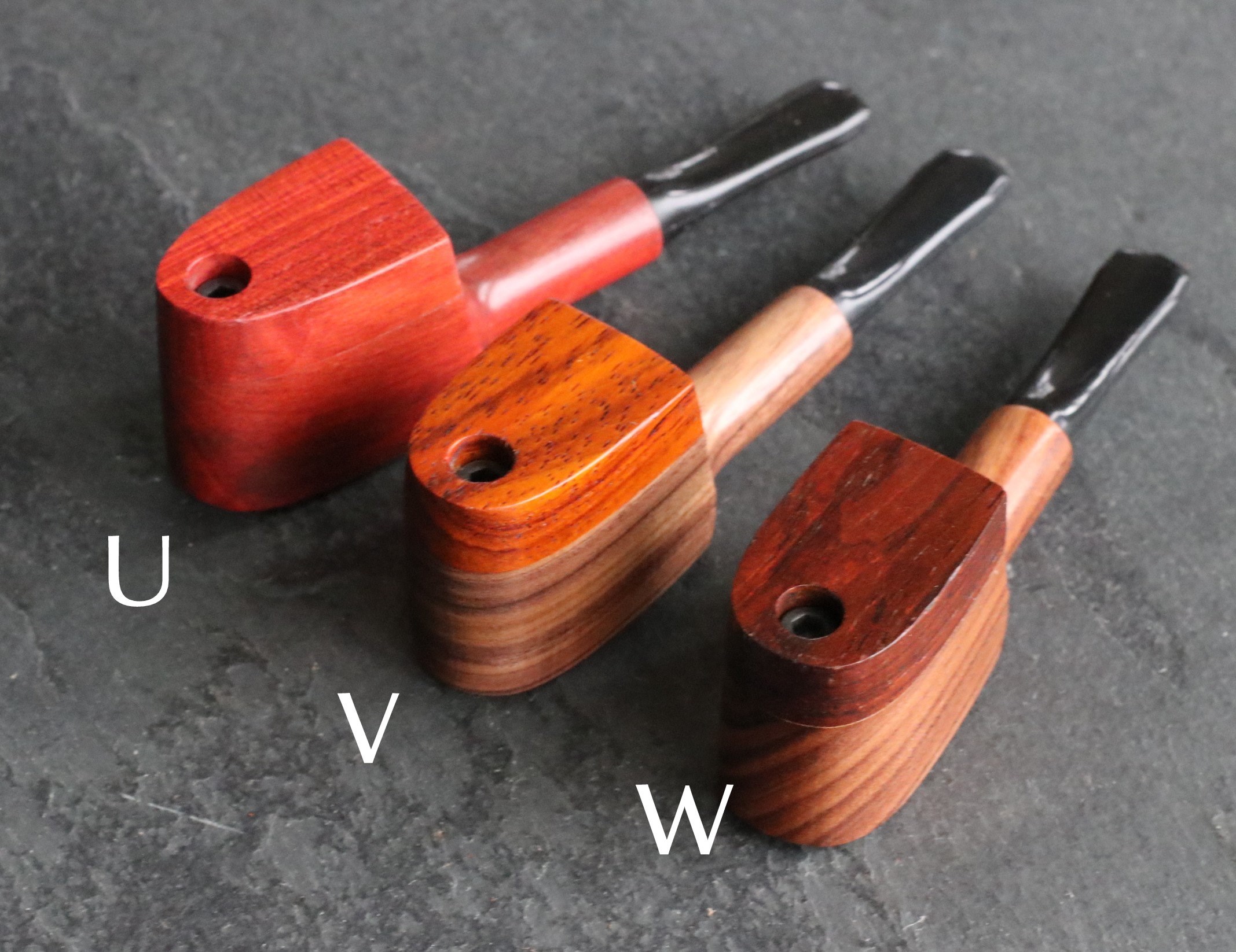 3.25" Handcrafted Exotic Wood Pipe with Swivel Lid-MUPCAP- American Made Pipe - Exotic Wood Pipe