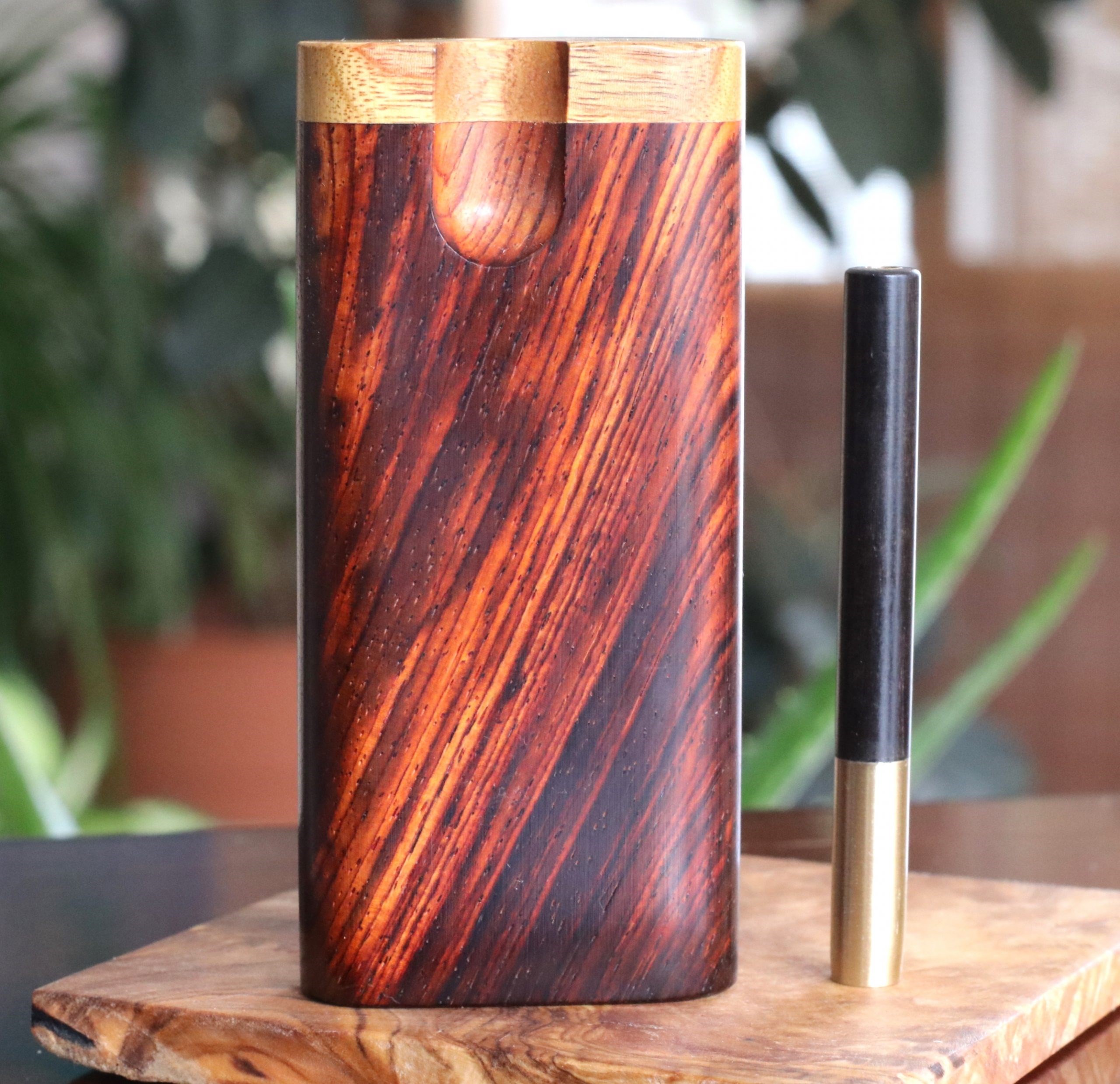 Cocobolo & Honduras Wood Dugouts- The Perfect Gift- the finest dugout and one hitter pipe ever! - Cocobolo Swivel Lid Dugout