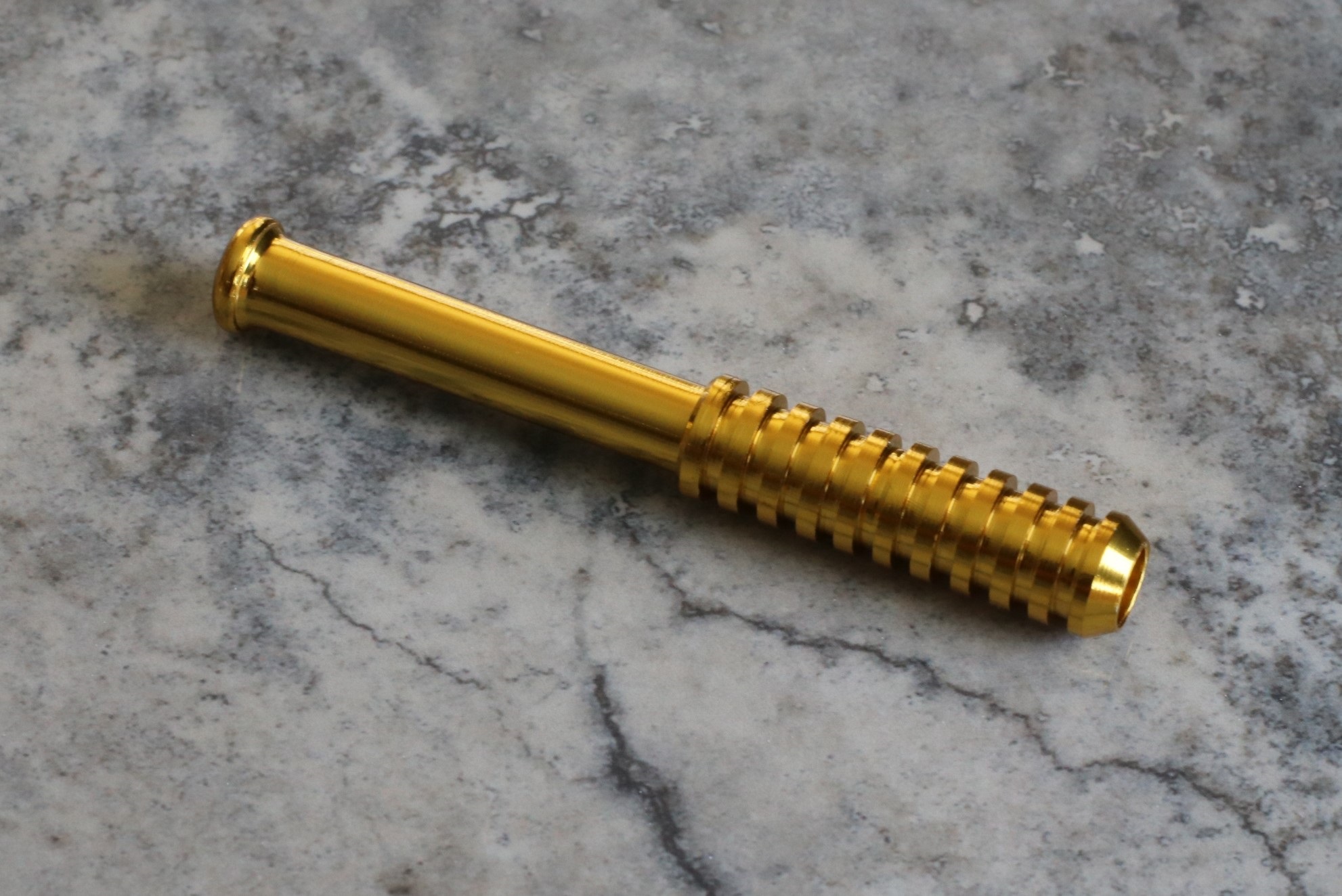 3" Color Ribbed One Hitter Pipes-Designed for 4" Dugouts-Multiple Colors - Ribbed Metal Pipe