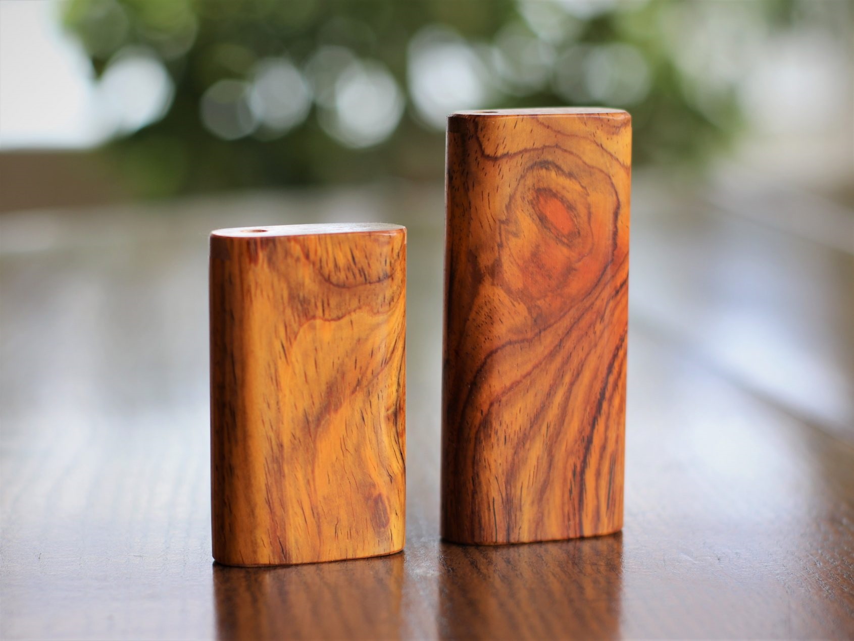 Cocobolo Wood Dugouts and One Hitters- Slider Lid-Handcrafted Functional Art - Cocobolo Slider Lid Dugouts