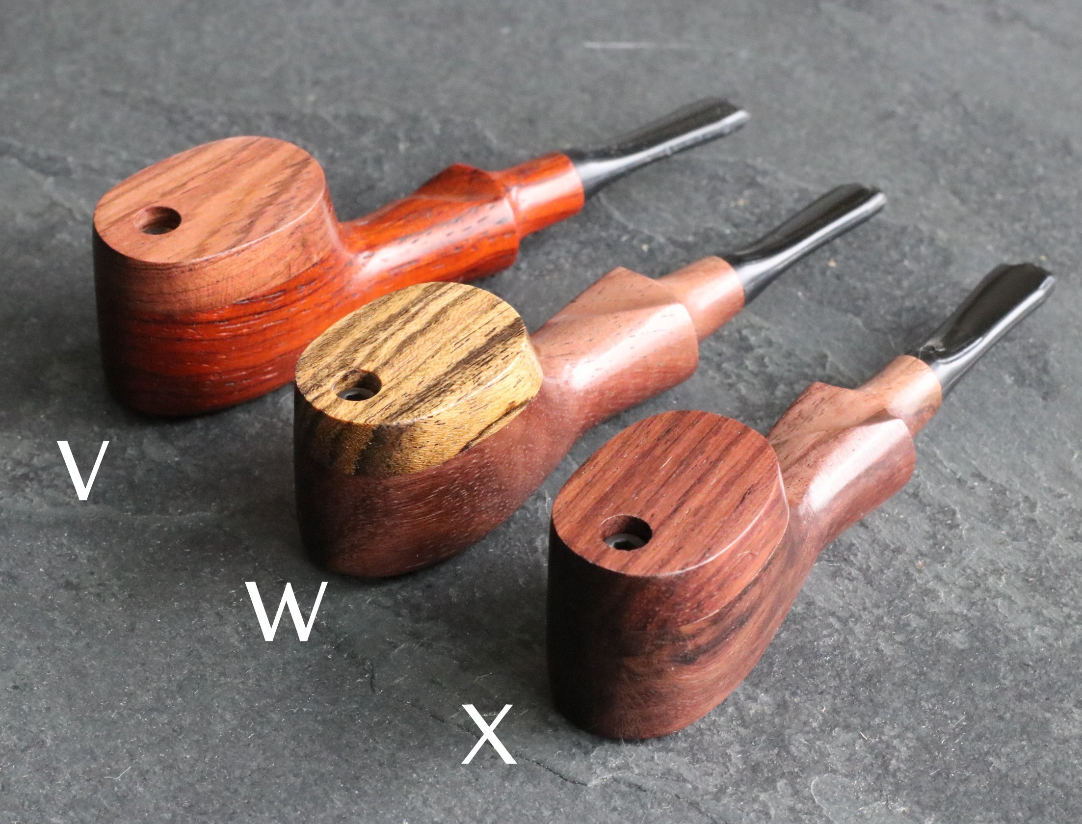 4" Exotic Wood Pipe-L34 ETCH BODY- Swivel Lid- Perfect Gift for Smokers - Exotic Wood Pipe