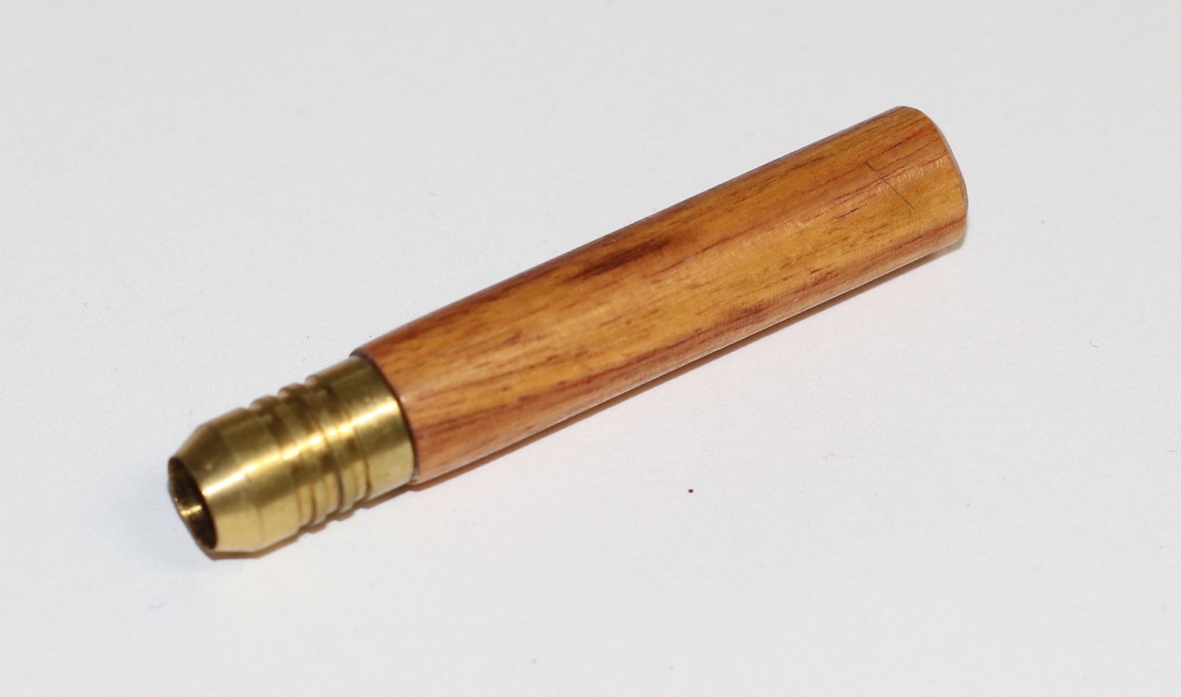 2" Exotic Wood One Hitter Pipes- Crafted Hardwood pipe with Brass Bowl
