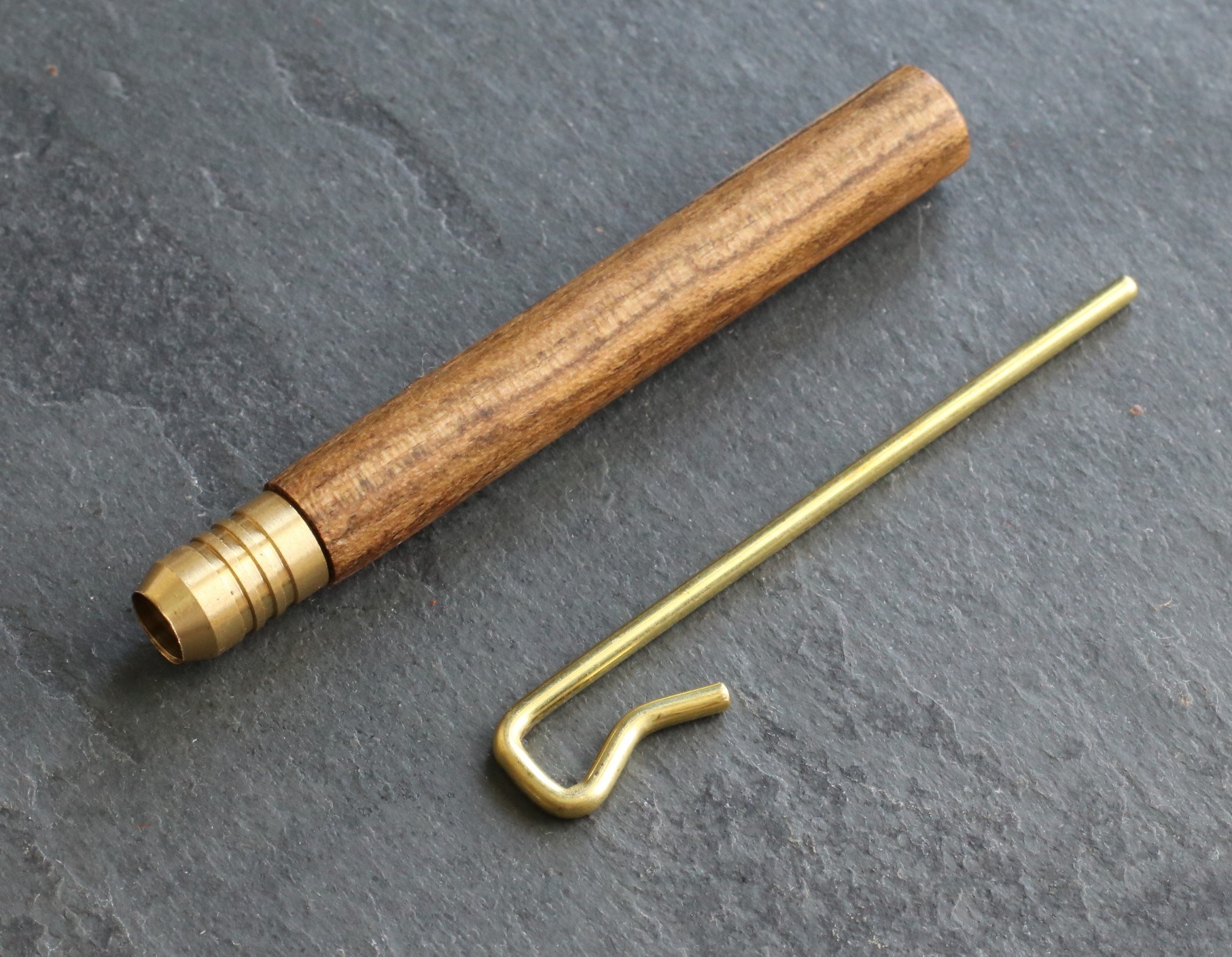 3" Exotic Wood One Hitter Pipes- Crafted Hardwood pipe with Brass Bowl - 3' Exotic Wood Pipes