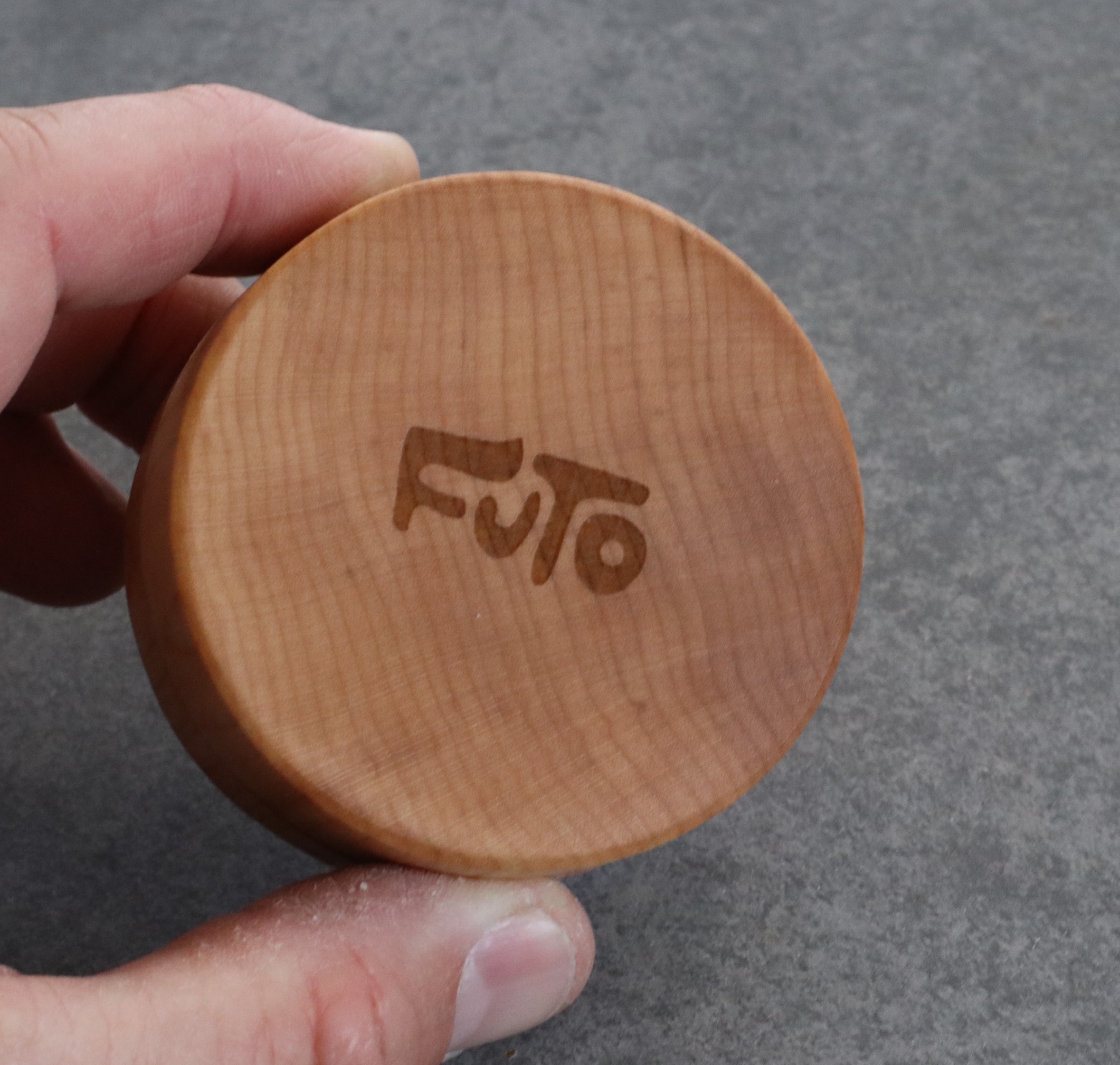 Futo Maple Wood Grinder- 2 Piece simple easy to use herb grinder - .25' Brass Screens for Pipes
