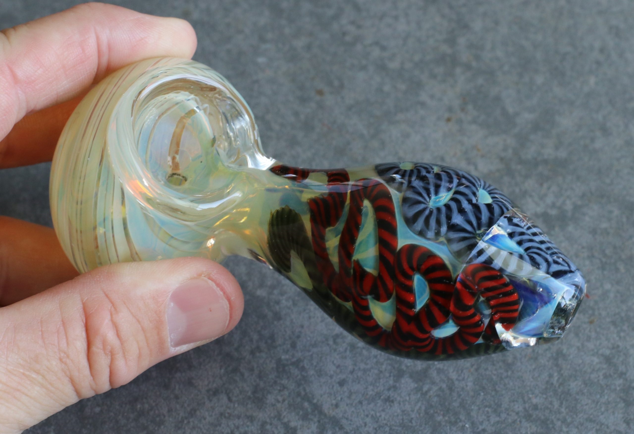 Glass Spoon Pipe-Sturdy Thick Hourglass Spoon Smoking pipe