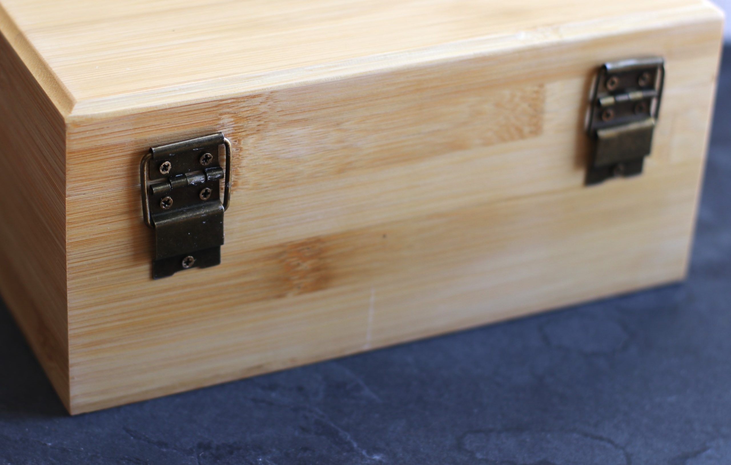 Bamboo Stash Box-Treasure Box-Jewelry Box-Keep Safe-9" x 7" - Bamboo Wood Treasure Box
