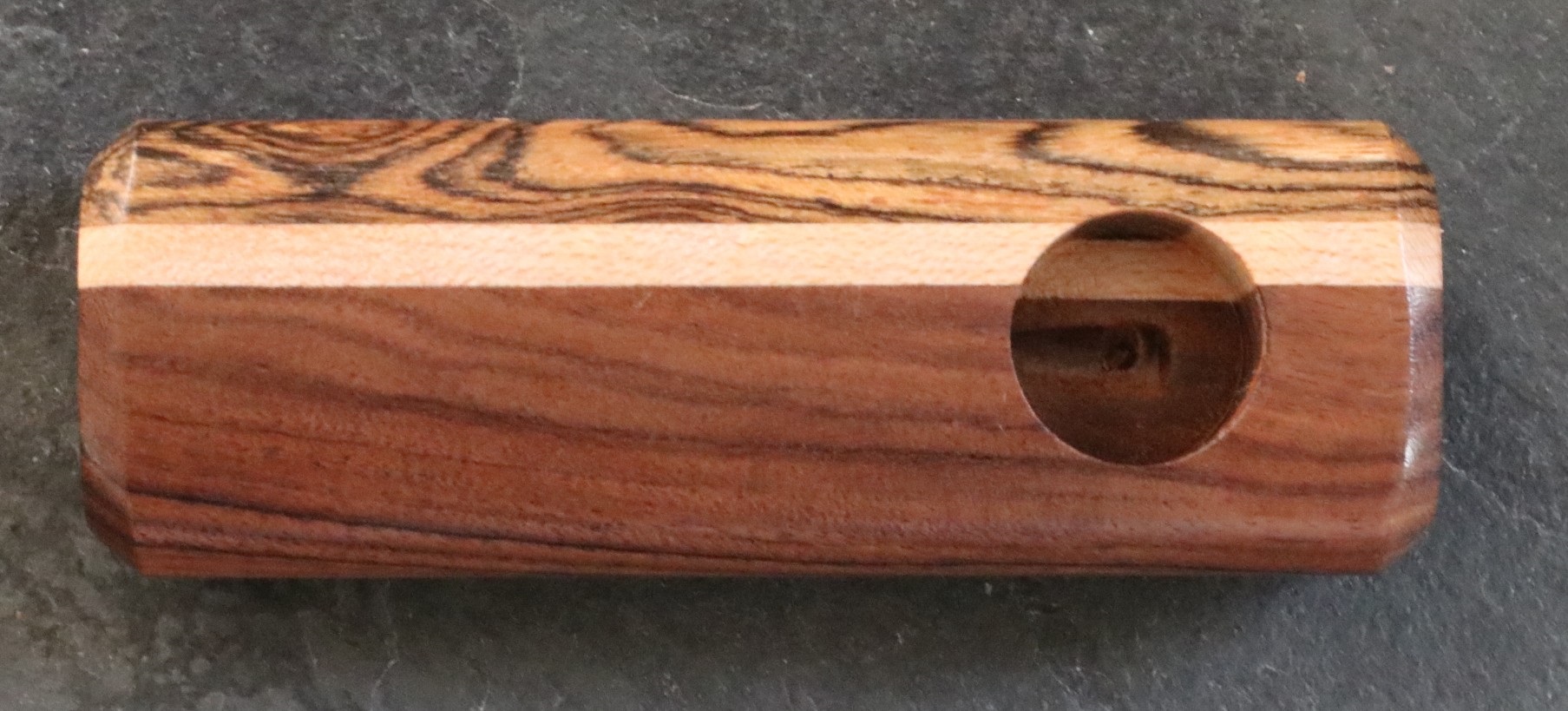3" Exotic Wood Pipe-B18L-Handcrafted American Wood Pipe - Handcrafted Smoking Pipe