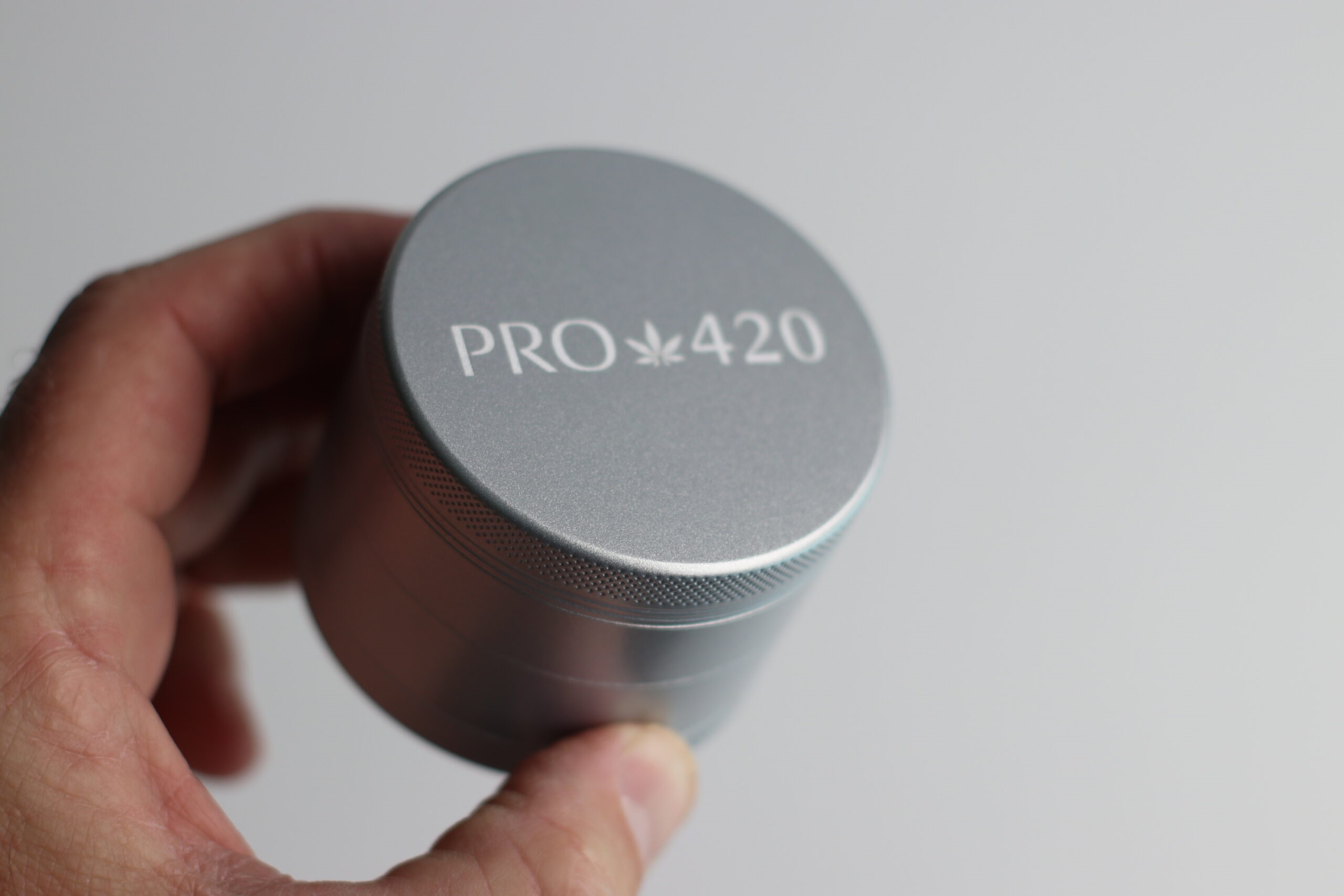 PRO 420 Ceramic Herb Grinder- 63mm Diameter-4 Piece Professional Herb & Marijuana Grinder-Silver