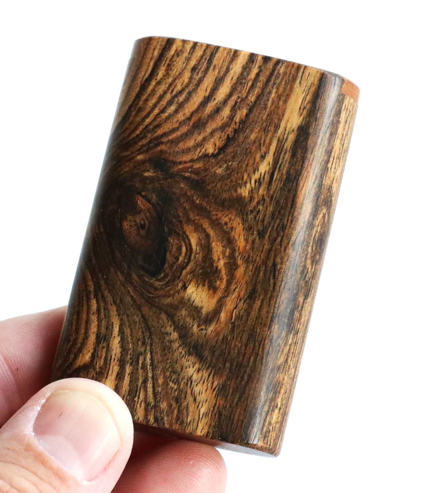 Bocote Wood Dugout & Brass one hitter pipe - Bocote Slider Lid Dugout