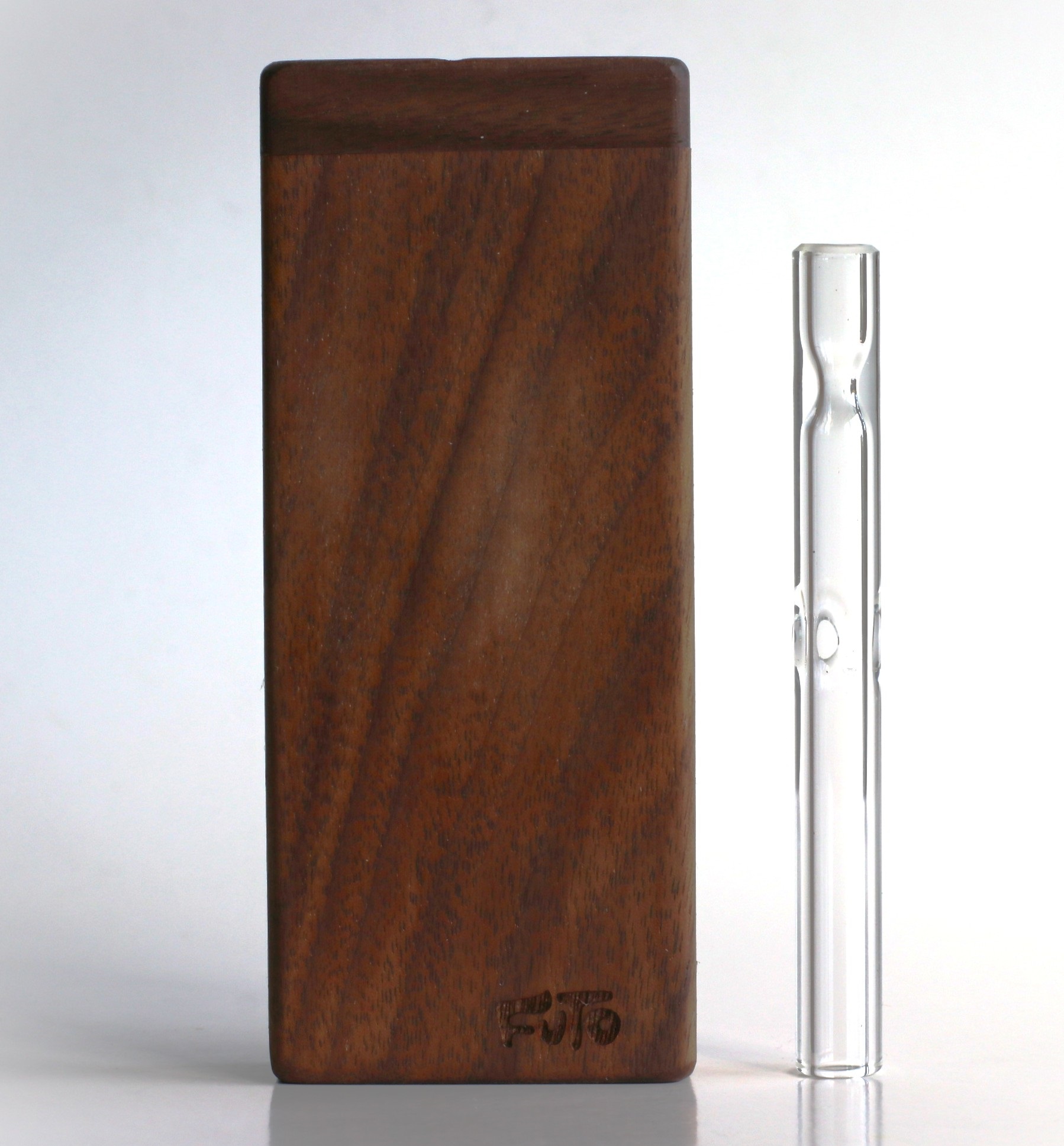 4.25" Tall Walnut Dugout-Old School Hitter Box by FUTO-World Class Stash Box - Futo Dugout One Hitter