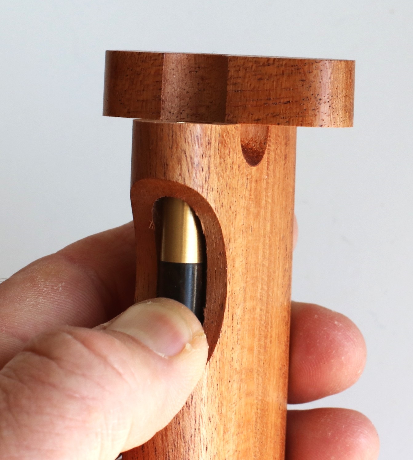 4" Mahogany Swivel Lid Dugout & One hitter pipe-American Made by Better Life-Locking Lid - Swivel Lid Cutaway Dugout by Better Life