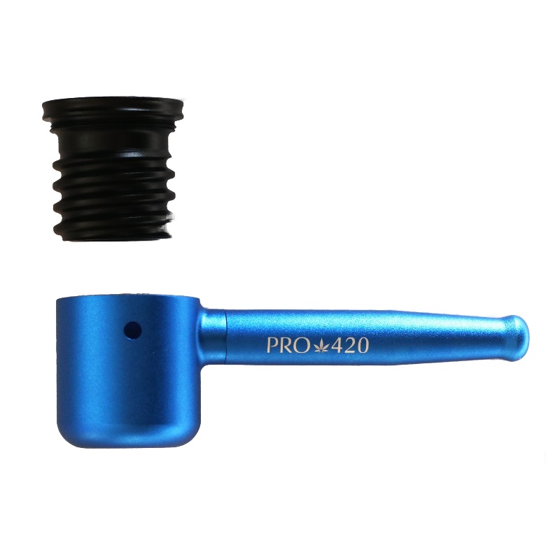 PRO 420 Aluminum Alloy Pipe-Lifetime Use-Large Bowl-4.5" Length-Blue Heavy Duty Smoking Pipe - PRO 420 Aluminum Alloy Cob Pipe