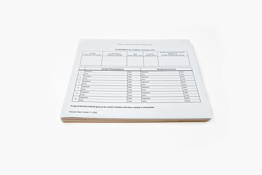 6-Part Chain-of-Custody Form, 50/PK
