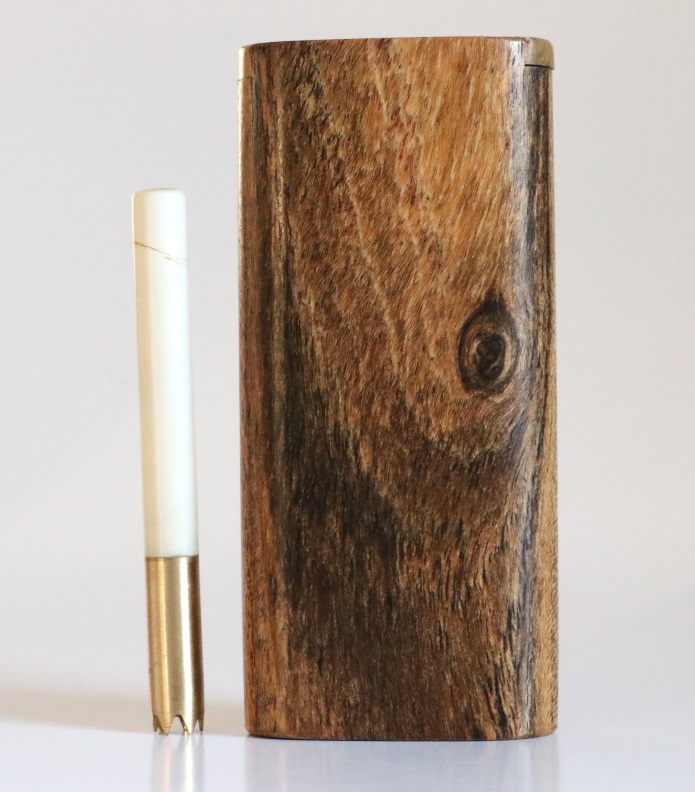 Bocote Wood Dugout & Brass one hitter pipe