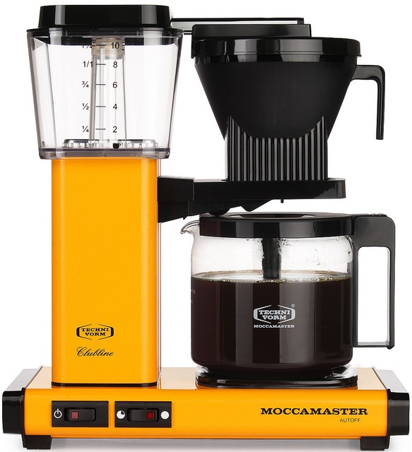 Carolina Coffee Technivorm Moccamaster KBG Automatic Drip Stop Coffee Maker with Glass Carafe - Yellow Pepper 